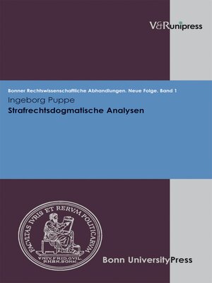 cover image of Strafrechtsdogmatische Analysen